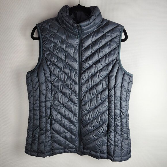 32 Degrees Heat Packable Puffer Vest -Women's Size L - Gray - Picture 1 of 7